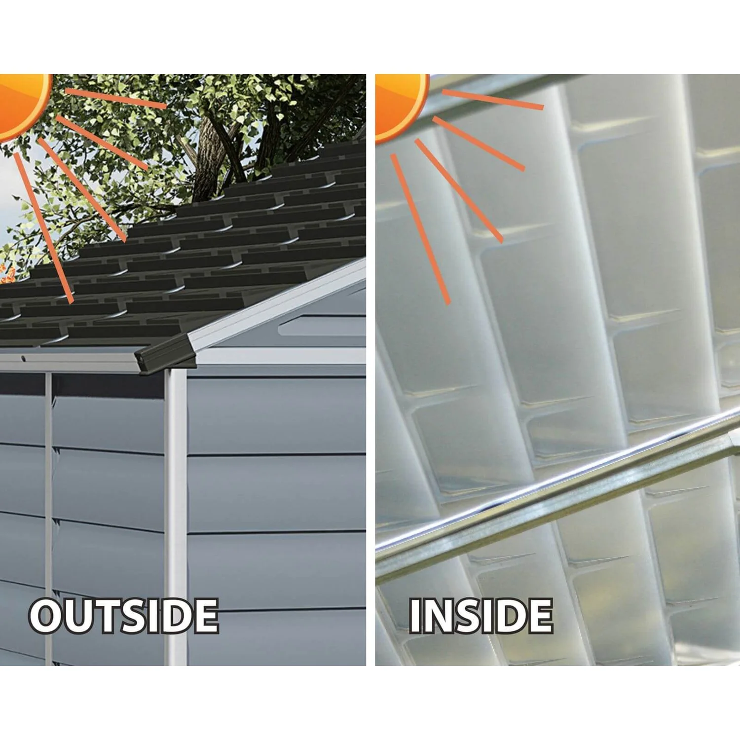 8x12ft Palram SkyLight Dark Grey Apex Shed 3 8x12ft Palram SkyLight Dark Grey Apex Shed - Image 3