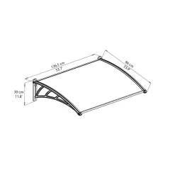 Palram - Canopia Canopy Neo 1350 Grey Twinwall 11 Palram - Canopia Canopy Neo 1350 Grey Twinwall -Garden Tool Store 12807312 1234833218003766