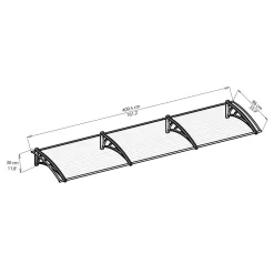 Palram - Canopia Canopy Neo 4050 Grey Twinwall -Garden Tool Store 12807430 2684832959565925