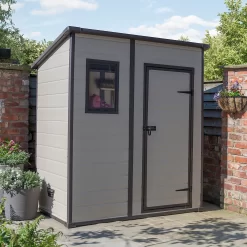 Keter Manor 6 X 4ft Outdoor Garden Pent Storage Shed - Beige/Brown 18 Keter Manor 6 X 4ft Outdoor Garden Pent Storage Shed - Beige/Brown -Garden Tool Store 12808002 1235036430926232