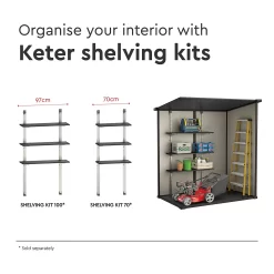 Keter Manor 6 X 4ft Outdoor Garden Pent Storage Shed - Beige/Brown 16 Keter Manor 6 X 4ft Outdoor Garden Pent Storage Shed - Beige/Brown -Garden Tool Store 12808002 1605036177192040