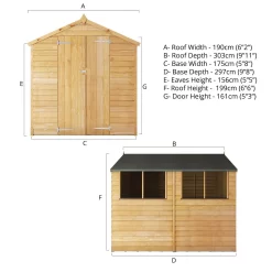 Mercia 10 X 6ft Overlap Double Door Apex Shed -Garden Tool Store 12809172 1565051417302098