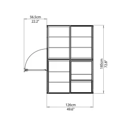 Palram 6 X 4ft Canopia Harmony Greenhouse - Silver -Garden Tool Store 12809807 1744832957729553