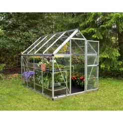 Palram 6 X 8ft Canopia Harmony Greenhouse - Silver -Garden Tool Store 12810583 1214833167135637