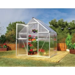 Palram 6 X 4ft Canopia Mythos Greenhouse - Silver 10 Palram 6 X 4ft Canopia Mythos Greenhouse - Silver -Garden Tool Store 12810598 2544856744834883