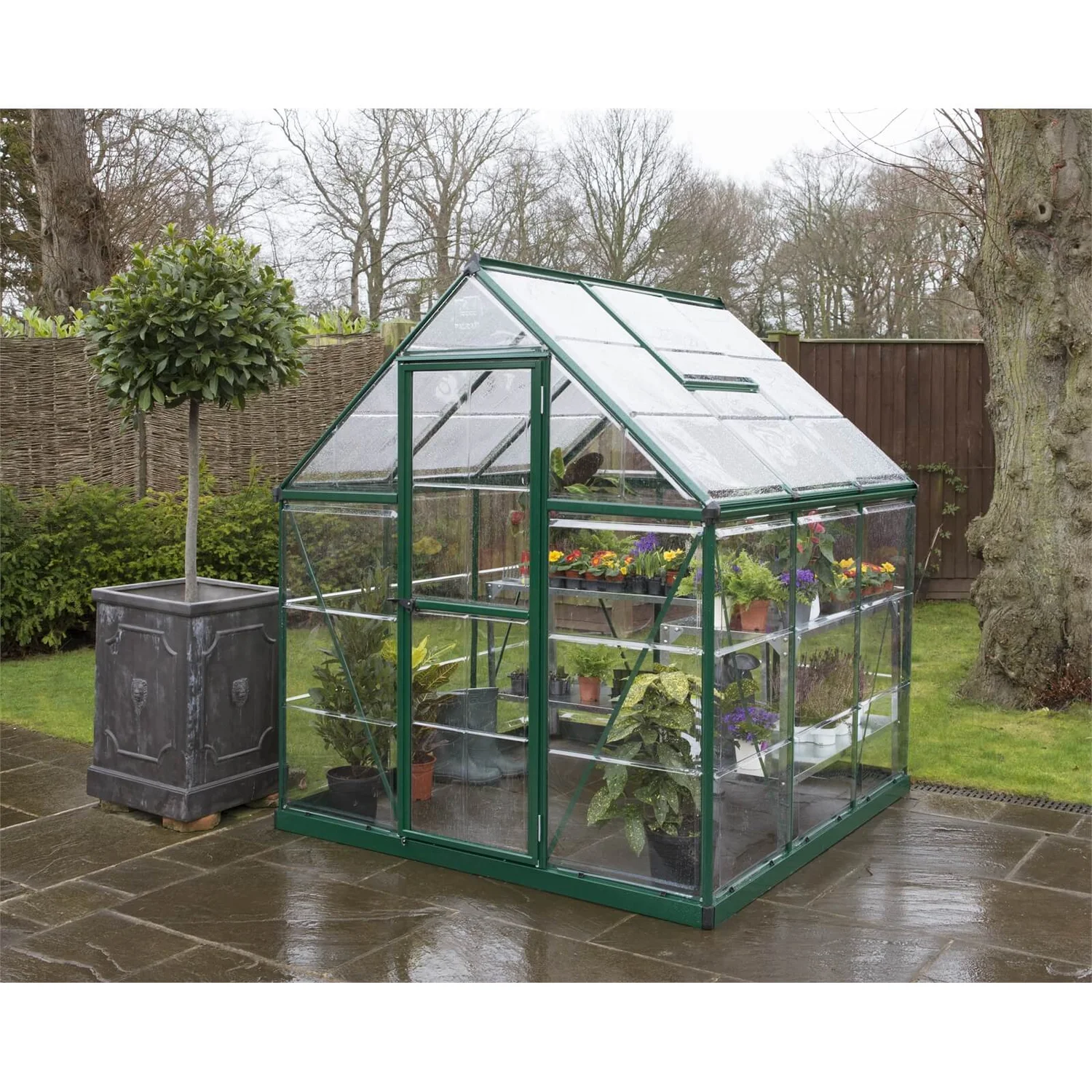 Palram 6 X 6ft Canopia Harmony Greenhouse - Green 3 Palram 6 X 6ft Canopia Harmony Greenhouse - Green - Image 3