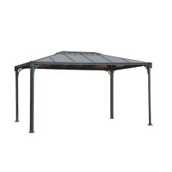 Palram - Canopia Martinique 4300 Garden Gazebo Grey Bronze -Garden Tool Store 12810742 1974833198960246