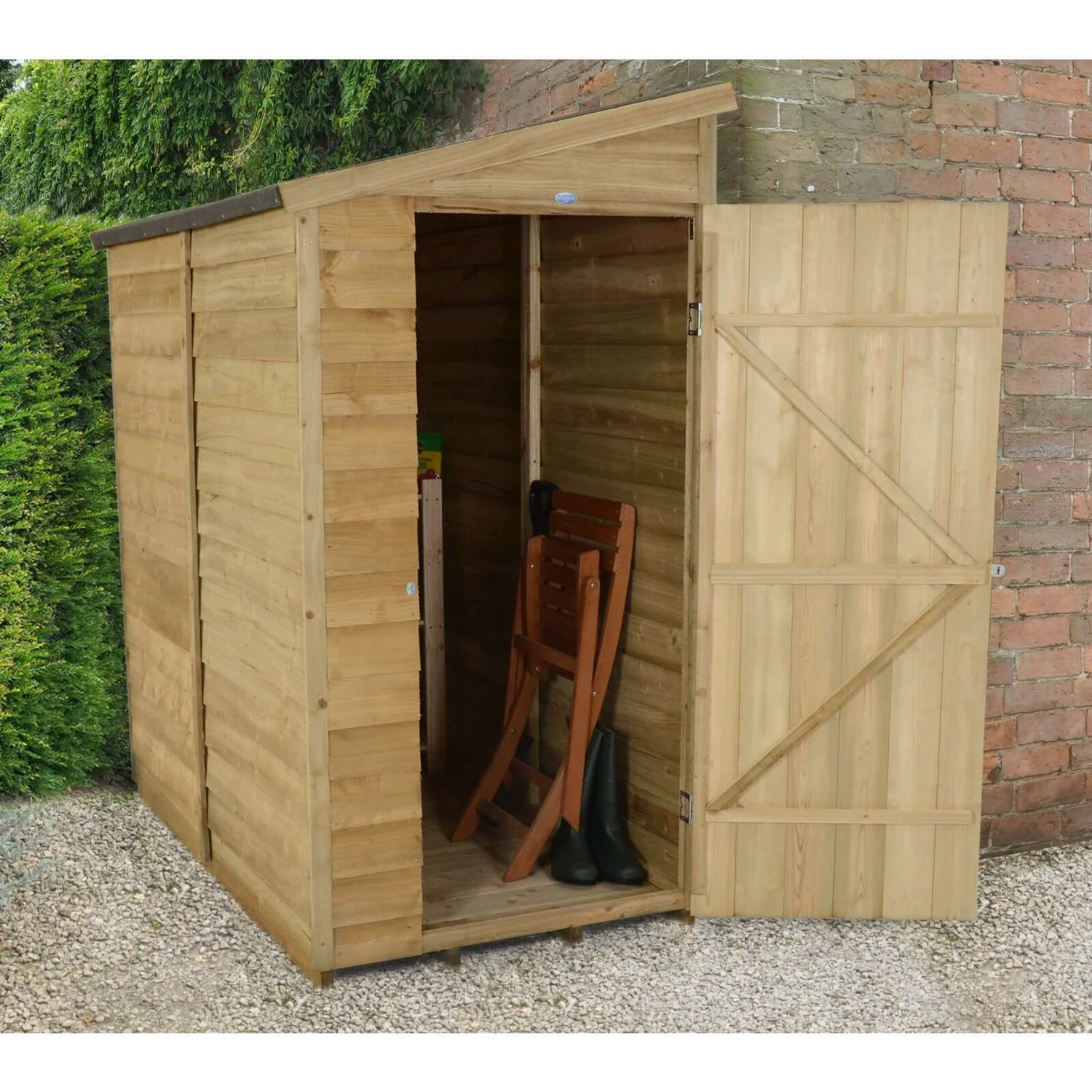 6x3ft Forest Overlap Pent Wooden Shed 10 6x3ft Forest Overlap Pent Wooden Shed - Image 10