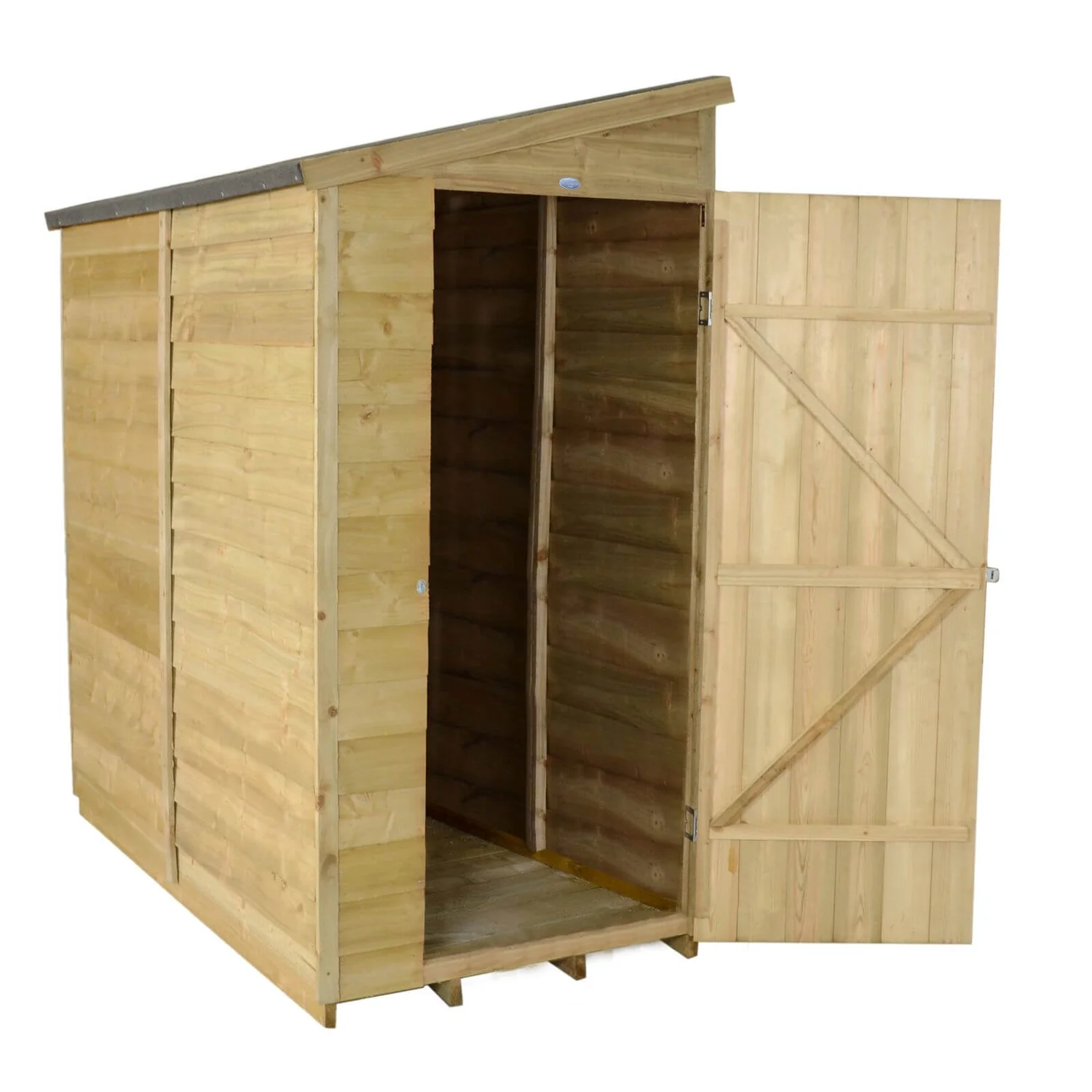6x3ft Forest Overlap Pent Wooden Shed 2 6x3ft Forest Overlap Pent Wooden Shed - Image 2