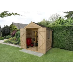 7x5ft Forest Natural Timber Overlap Pent Pressure Treated Wooden Shed -Garden Tool Store 12810896 4664833194143245