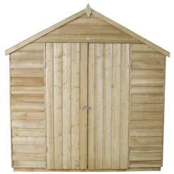 7x5ft Forest Natural Timber Overlap Pent Pressure Treated Wooden Shed -Garden Tool Store 12810896 5134833194334555
