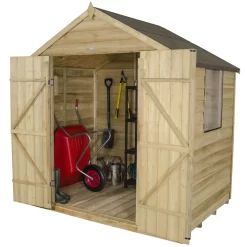 7x5ft Forest Natural Timber Overlap Pent Pressure Treated Wooden Shed -Garden Tool Store 12810896 9314833194066634