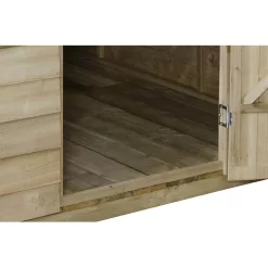 8x6ft Forest Natural Timber Overlap Apex Pressure Treated Wooden Shed -Garden Tool Store 12810910 1264833195586656