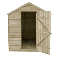 8x6ft Forest Natural Timber Overlap Apex Pressure Treated Wooden Shed -Garden Tool Store 12810910 1544833195809859