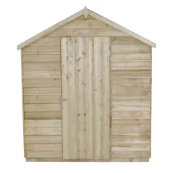 8x6ft Forest Natural Timber Overlap Apex Pressure Treated Wooden Shed -Garden Tool Store 12810910 9104833195350646