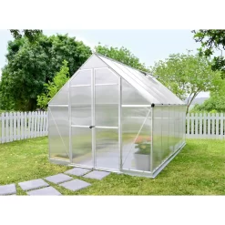 Palram 8 X 12ft Canopia Essence Greenhouse - Silver 12 Palram 8 X 12ft Canopia Essence Greenhouse - Silver -Garden Tool Store 12810970 2824833196568469