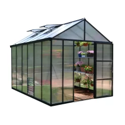 Palram 8 X 12ft Canopia Glory Greenhouse - Grey 8 Palram 8 X 12ft Canopia Glory Greenhouse - Grey -Garden Tool Store 12811084 1594833197469210
