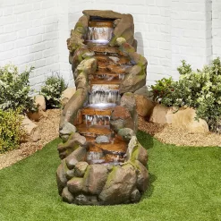 Stylish Fountains Bustling Waters Including LED Lights -Garden Tool Store 12814089 1844957312425579