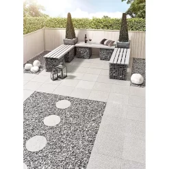 Stylish Stone Granite Paving 400 X 400mm - Light Grey (Full Pack) 8 Stylish Stone Granite Paving 400 X 400mm - Light Grey (Full Pack) -Garden Tool Store 12814781 3224845714317076