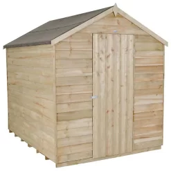 8x6ft Forest Wooden Overlap Pressure Treated Apex Shed -incl. Installation -Garden Tool Store 12814915 1254845696347556
