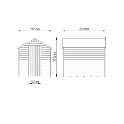 8x6ft Forest Wooden Overlap Pressure Treated Apex Shed -incl. Installation -Garden Tool Store 12814915 2444845696498450