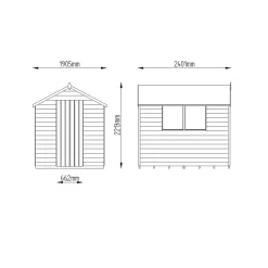 8x6ft Forest Wooden Overlap Pressure Treated Apex Shed -incl. Installation -Garden Tool Store 12814916 4274832992147161