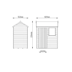 6x4ft Forest Wooden Overlap Pressure Treated Reverse Apex Shed -incl. Installation -Garden Tool Store 12815051 5034846118602170