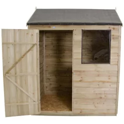 6x4ft Forest Wooden Overlap Pressure Treated Reverse Apex Shed -incl. Installation -Garden Tool Store 12815051 7454846118471703