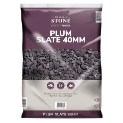 Stylish Stone Plum Slate 40mm - Large Pack - 19kg -Garden Tool Store 12815204 5194902949043271