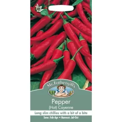 Mr. Fothergill's Hot Pepper Cayenne (Capsicum Annuus) Seeds