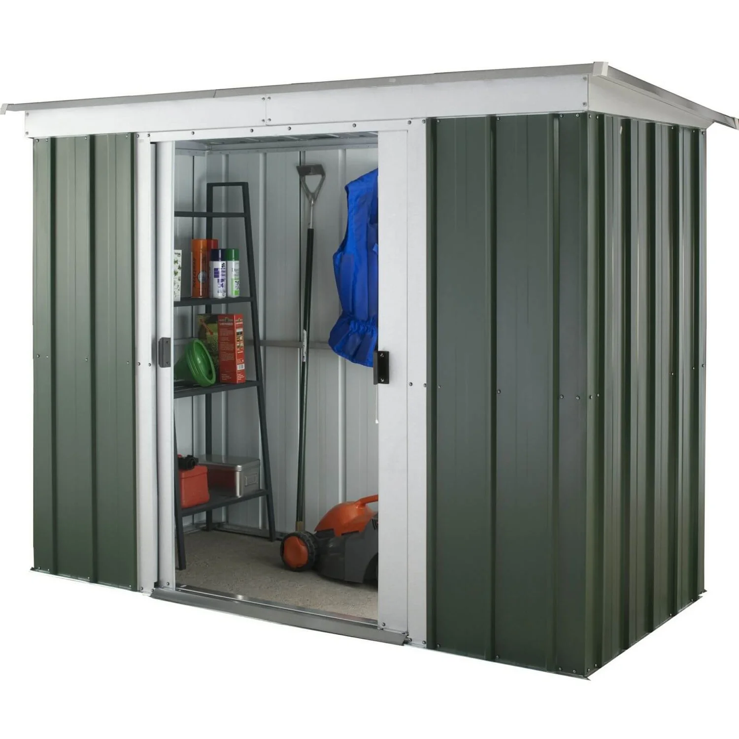 Yardmaster 8x4ft Hercules Deluxe Pent Metal Shed 1 Yardmaster 8x4ft Hercules Deluxe Pent Metal Shed