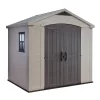 Keter Factor 8 X 6ft Outdoor Garden Apex Storage Shed - Beige/Brown