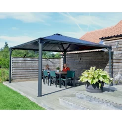 Palram - Canopia Palermo 4300 Garden Gazebo Grey -Garden Tool Store 12819403 3184893347431752