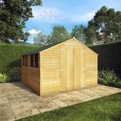 Mercia 10x10ft Overlap Apex Wooden Shed -Garden Tool Store 12819790 8775047800671172