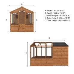 Mercia 10 X 6ft Traditional Apex Greenhouse Combi 19 Mercia 10 X 6ft Traditional Apex Greenhouse Combi -Garden Tool Store 12820079 6895028839901969