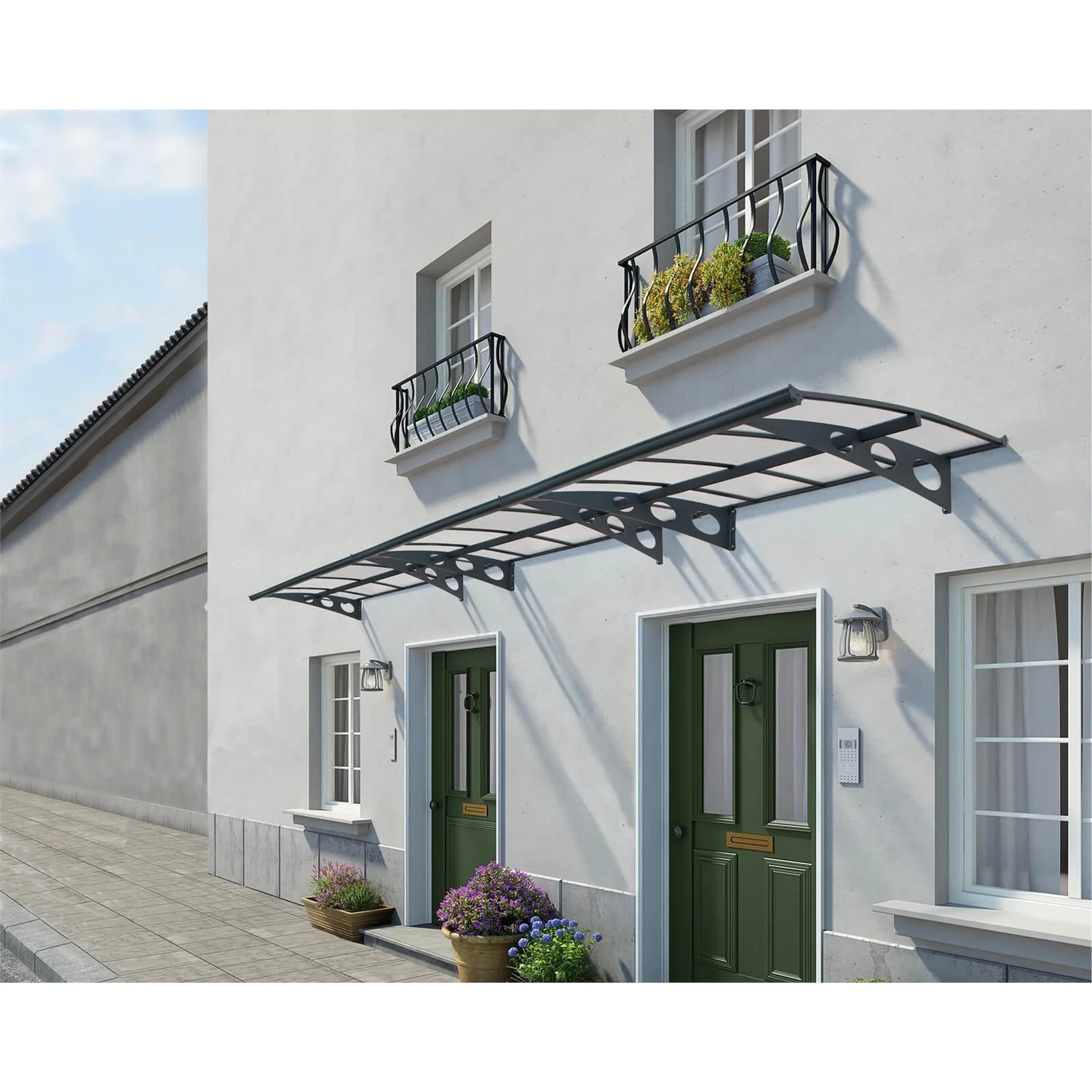 Palram - Canopia Canopy Herald 6690 Grey Clear 1 Palram - Canopia Canopy Herald 6690 Grey Clear