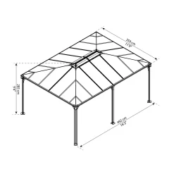 Palram - Canopia Martinique 5000 Garden Gazebo Grey Bronze 11 Palram - Canopia Martinique 5000 Garden Gazebo Grey Bronze -Garden Tool Store 12821926 9144924165003794