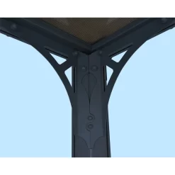 Palram - Canopia Milano 4300 Garden Gazebo Grey Bronze -Garden Tool Store 12821928 1014833173419359