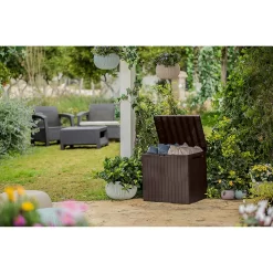 Keter City Outdoor Garden Storage Box 113L - Brown 13 Keter City Outdoor Garden Storage Box 113L - Brown -Garden Tool Store 12822290 1104900073787729