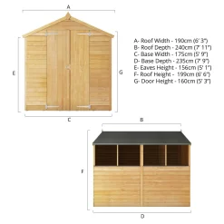 Mercia 8 X 6ft Overlap Double Door Apex Shed 18 Mercia 8 X 6ft Overlap Double Door Apex Shed -Garden Tool Store 12822309 3555029433572635
