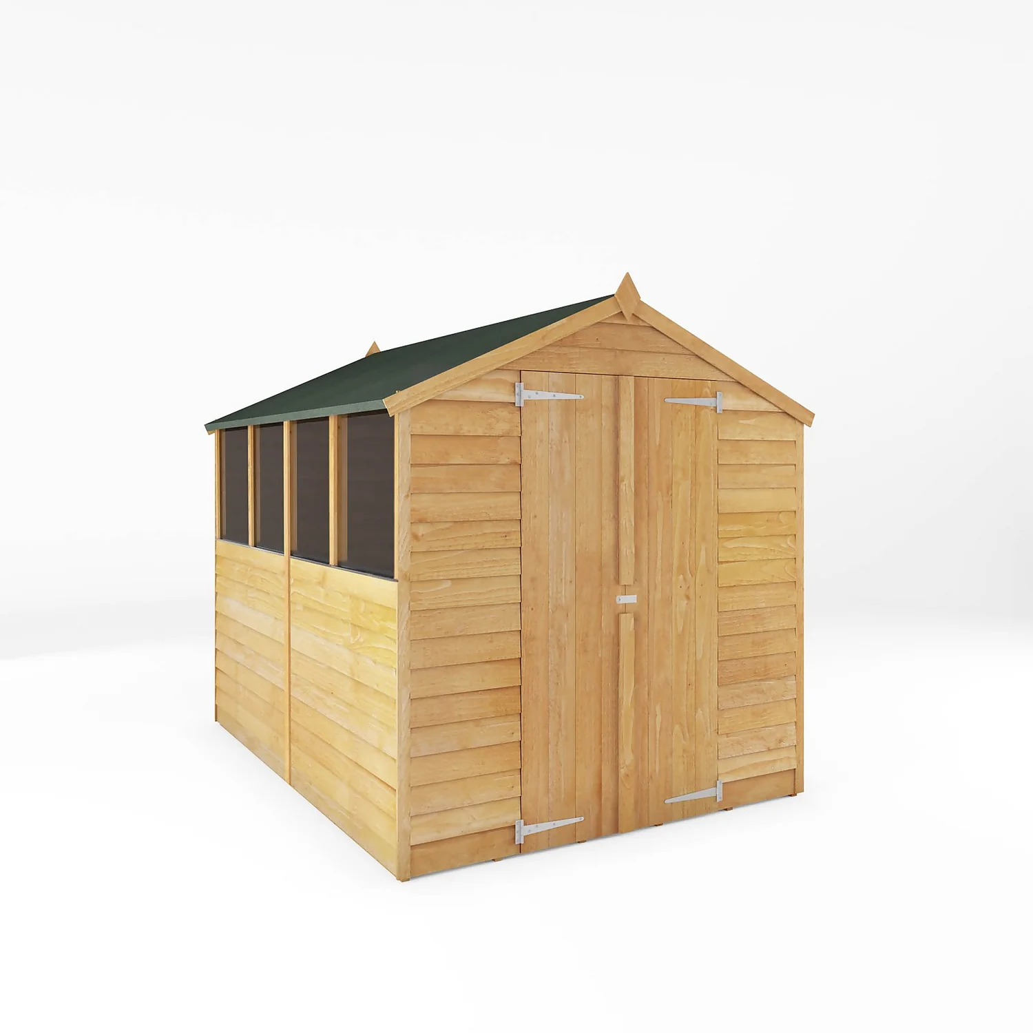 Mercia 8 X 6ft Overlap Double Door Apex Shed 1 Mercia 8 X 6ft Overlap Double Door Apex Shed