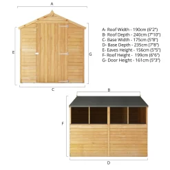 Mercia 8 X 6ft Overlap Apex Shed - Incl. Installation -Garden Tool Store 12822317 1045036364210021