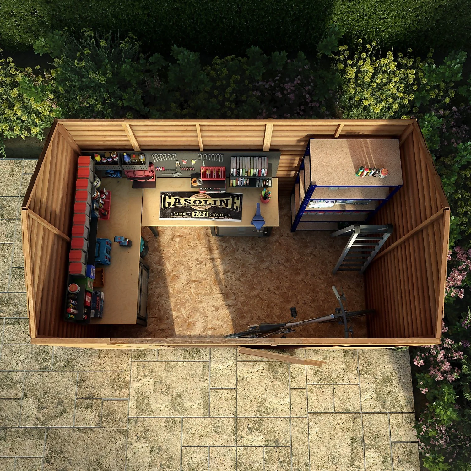 Mercia 10 X 6ft Overlap Reverse Apex Shed 8 Mercia 10 X 6ft Overlap Reverse Apex Shed - Image 8