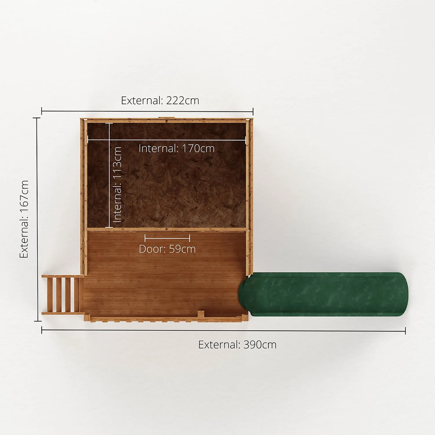 Mercia 14 X 7ft Honeysuckle Wooden Playhouse With Tower And Slide - Installation Included 9 Mercia 14 X 7ft Honeysuckle Wooden Playhouse With Tower And Slide - Installation Included - Image 9