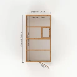 Mercia 8 X 4ft Lean To Greenhouse -Garden Tool Store 12822588 1785038447790436