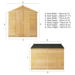 Mercia 8 X 6ft Overlap Apex Windowless Shed - Installation Included -Garden Tool Store 12822593 1225033255951883