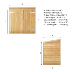 Mercia (Installation Included) Overlap Pent Mowerstore 3x5ft -Garden Tool Store 12822771 2994989186531726