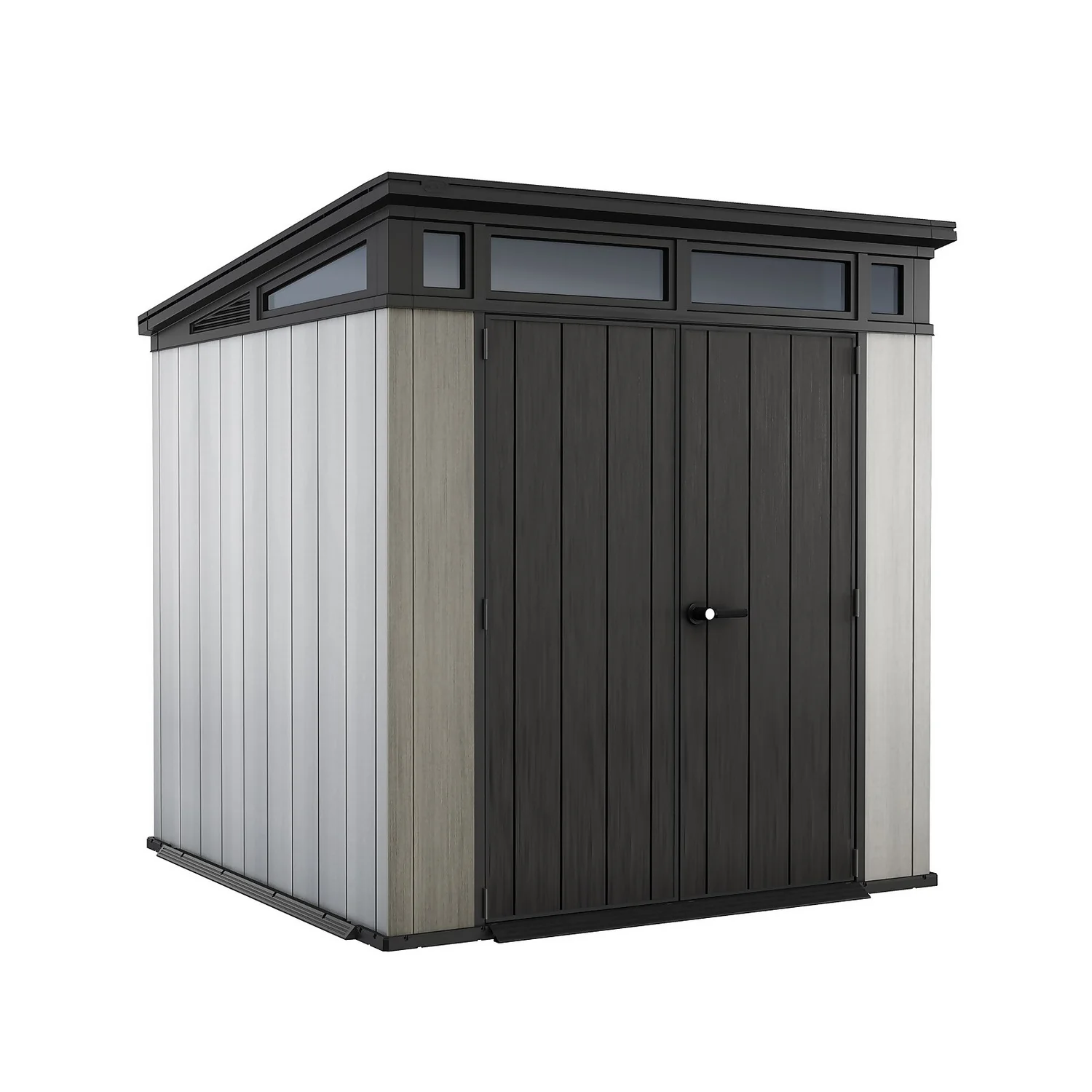 Keter Artisan 7 X 7ft Outdoor Garden Storage Pent Shed - Grey 1 Keter Artisan 7 X 7ft Outdoor Garden Storage Pent Shed - Grey