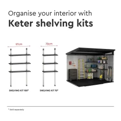Keter Artisan 9 X 7ft Outdoor Garden Storage Pent Shed - Grey 17 Keter Artisan 9 X 7ft Outdoor Garden Storage Pent Shed - Grey -Garden Tool Store 12823643 1035036177566188