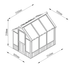 Forest 8 X 6ft Vale Greenhouse - Installation Included -Garden Tool Store 12823847 2014833220534713